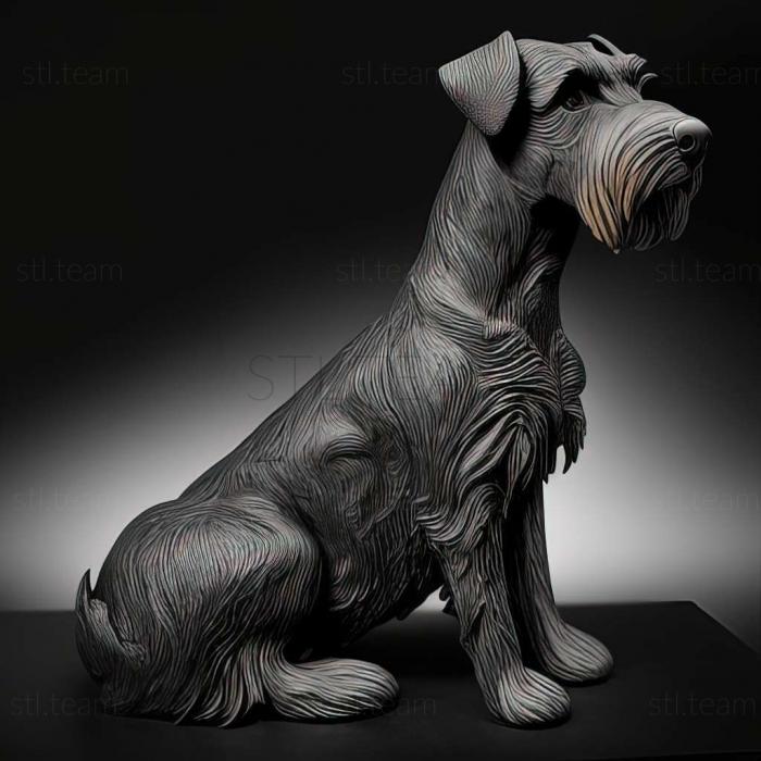 3D model German Jagdterrier dog (STL)